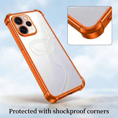 Oppo Reno 15 Pro Mini 5G Premium Shockproof Transparent Airbag Cosmic Orange Case