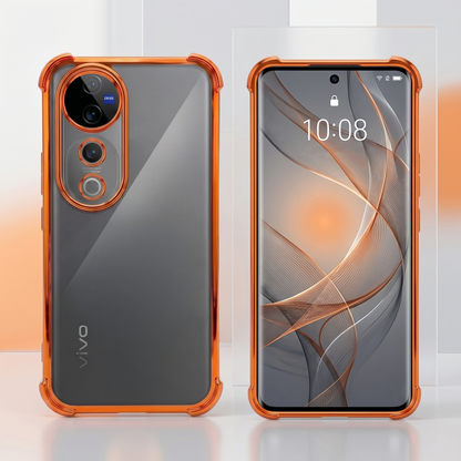 Vivo v40 Pro 5G Premium Shockproof Transparent Airbag Cosmic Orange Case