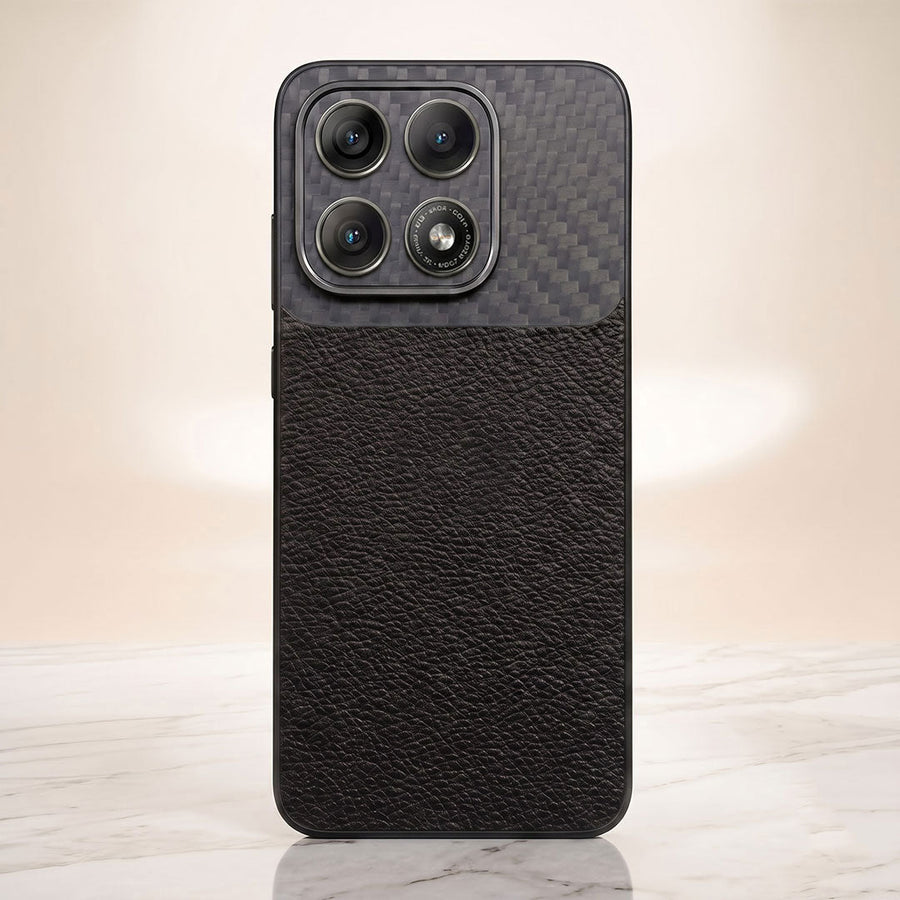Motorola Edge 70 Pro 5G Carbon Fiber Leather Hybrid Phone Case