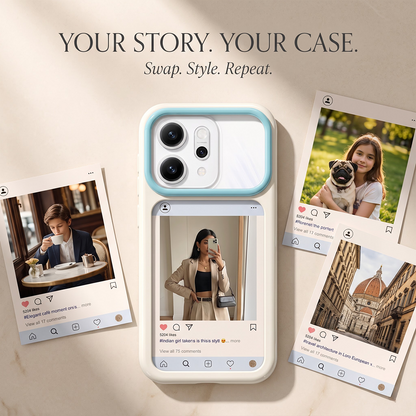 Oppo Reno 14 Pro 5G DIY Photo Frame Shockproof TPU Back Case