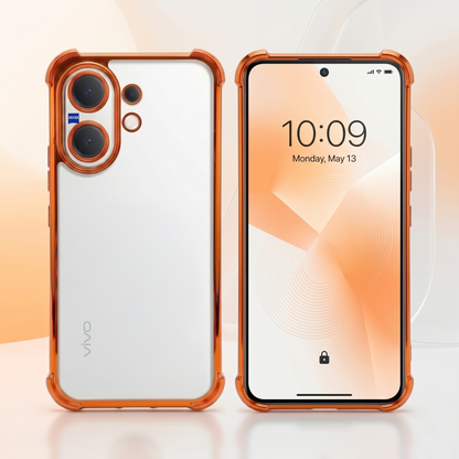 Vivo v60 5G Premium Shockproof Transparent Airbag Cosmic Orange Case