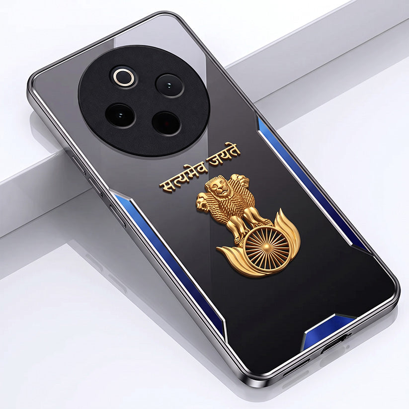 Vivo T4 5G Satyamev Jayate 3D Metal Aluminium Back Case