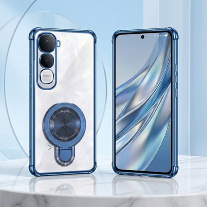 Vivo Y400 Pro 5G Luxury Four Corner Invincible Bracket Ring Stand Case
