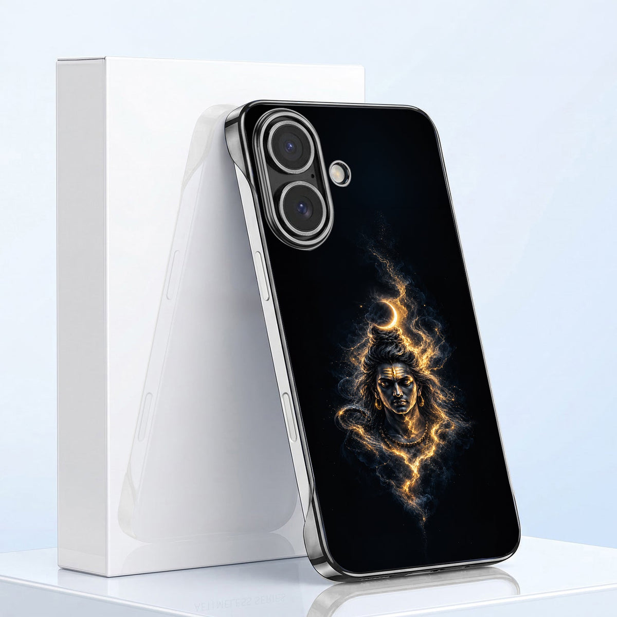 iPhone 16 Plus 5G Devine Mahadev Black Printed  Frameless Back Case