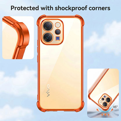 Vivo V70 5G Premium Shockproof Transparent Airbag Cosmic Orange Case