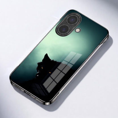 iPhone 16 5G Wild Wolf Black Printed  Frameless Back Case