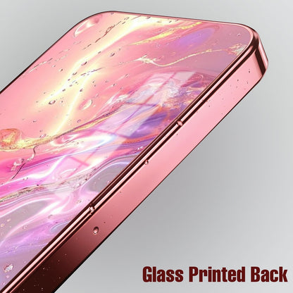 Vivo T5x 5G Pearl Aurora Pink Electroplated Glass Phone Back Case