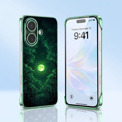 iPhone 16 Plus 5G Midnight Moon Green Printed  Frameless Back Case