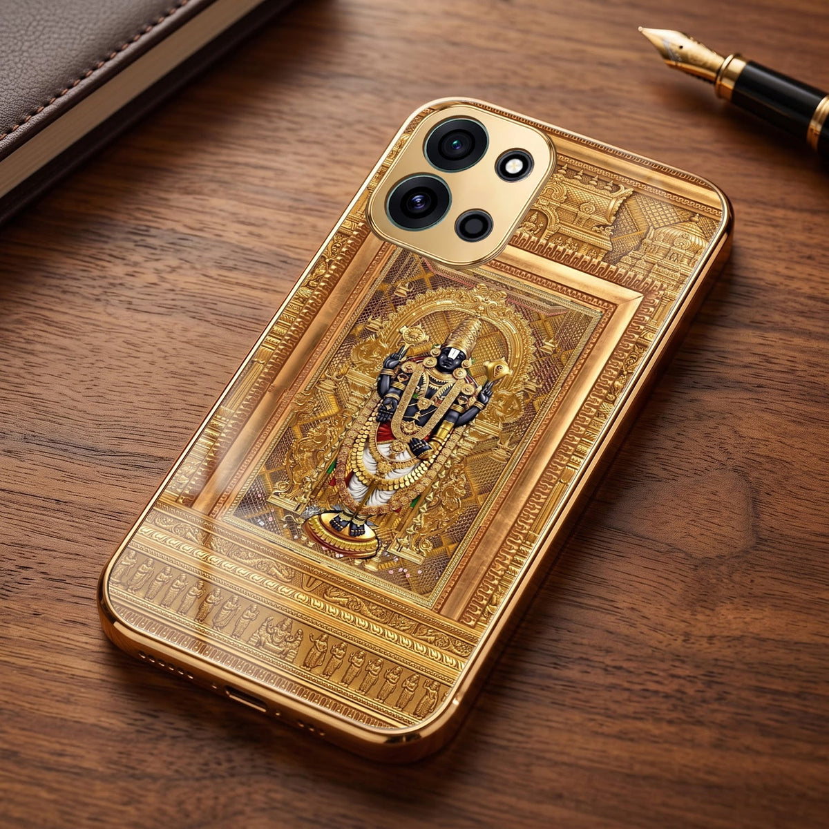 OnePlus Nord 6 5G Premium Heritage Gold Electroplated Glass Phone Back Case