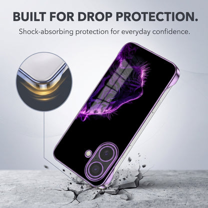 iPhone 16 Plus 5G Neon Beast Purple Printed  Frameless Back Case