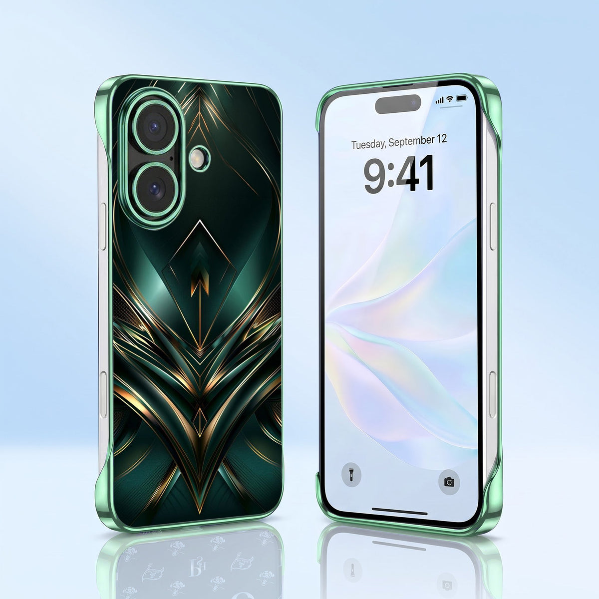 iPhone 16 Plus 5G Case Nova Green Printed  Frameless Back Case