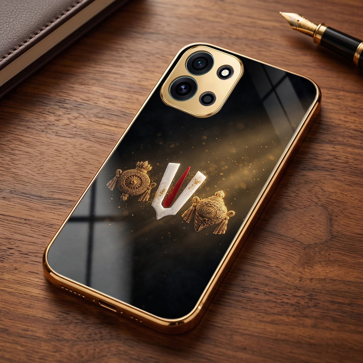 OnePlus Nord 6 5G Royal Heritage Edition Gold Electroplated Glass Phone Back Case