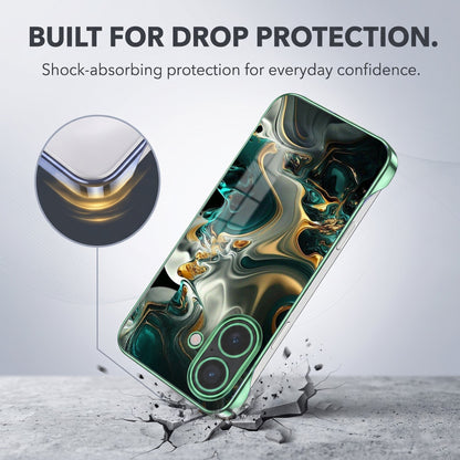 iPhone 16 Plus 5G Mystic Jade Green Printed  Frameless Back Case