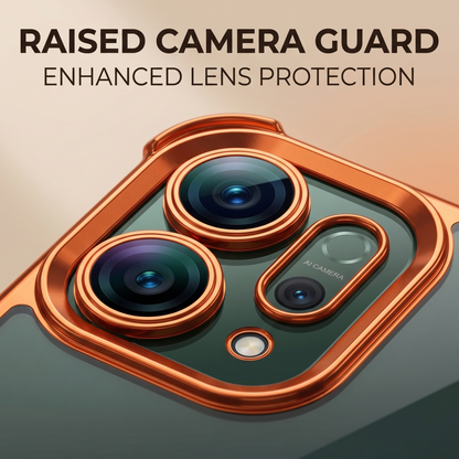 Oppo Reno 14 5G Premium Shockproof Transparent Airbag Cosmic Orange Case