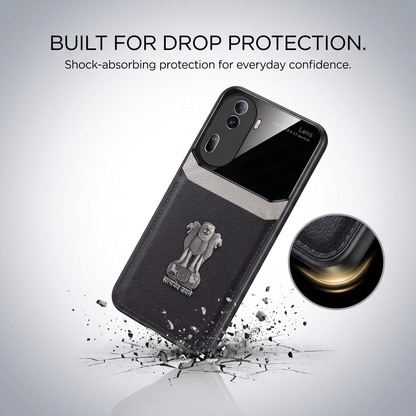 Oppo Reno 11 Pro 5G Satyamev Jayate 3D Metal Leather Back Case