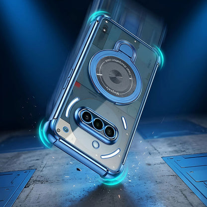 Nothing Phone 3a 5G Luxury Four Corner Invincible Bracket Ring Stand Case