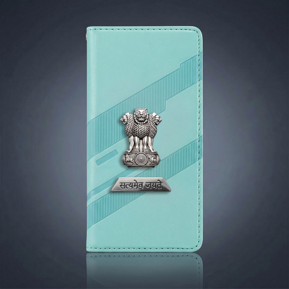 Vivo V50 5G Metal Satyamev Jayate 2-in-1 Emblem Magnetic Flip Wallet Case