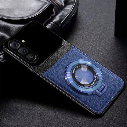 Samsung Galaxy A56 5G Original Luxury Leather Lens Magnifier Ring Stand Case