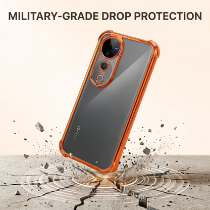 Vivo v40 Pro 5G Premium Shockproof Transparent Airbag Cosmic Orange Case