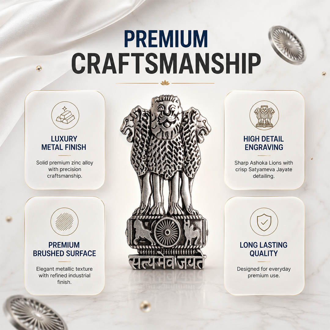 OnePlus 11R 5G Compatible Satyamev Jayate 3D Metal Emblem Sticker