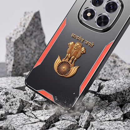 Redmi Note 14 Pro+ 5G Satyamev Jayate 3D Metal Aluminium Back Case