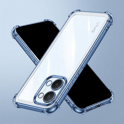 Vivo T5x 5G Anti-Yellow Electroplating Transparent Airbags Case