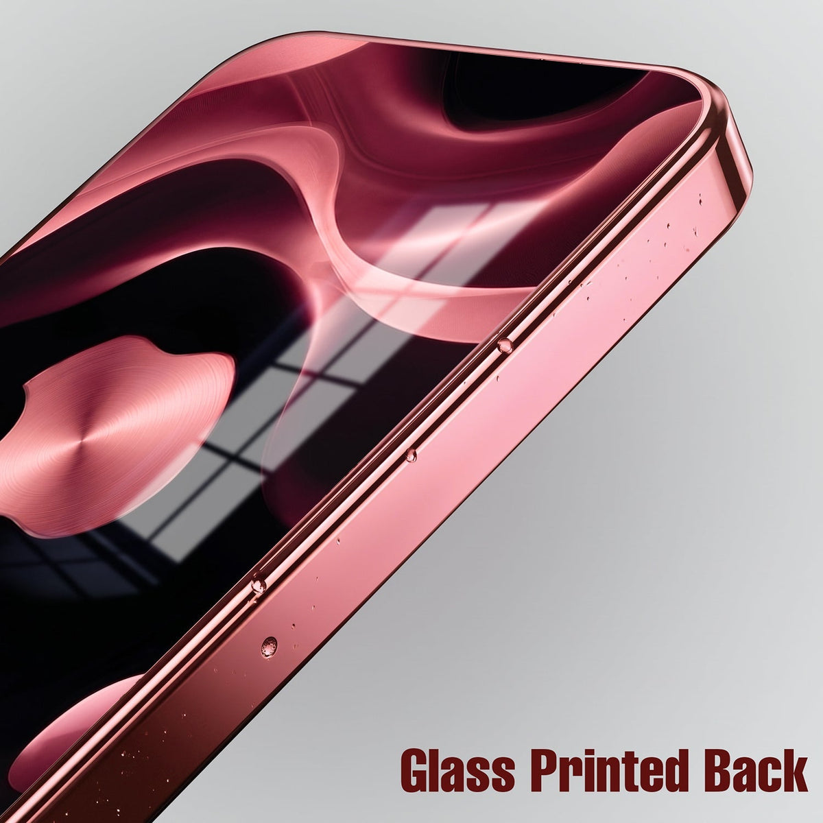 Vivo T5x 5G Luxury Wave Pink Electroplated Glass Phone Back Case