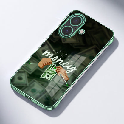 iPhone 16 Plus 5G Money Green Printed  Frameless Back Case