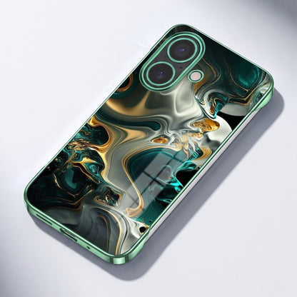 iPhone 16 Plus 5G Mystic Jade Green Printed  Frameless Back Case