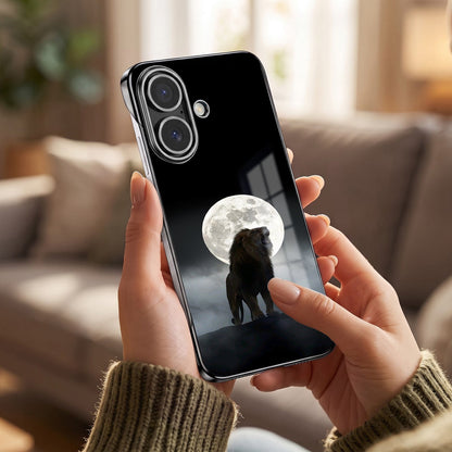 iPhone 16 Plus 5G Lunar Lion Black Printed  Frameless Back Case