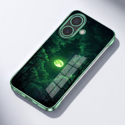 iPhone 16 Plus 5G Midnight Moon Green Printed  Frameless Back Case