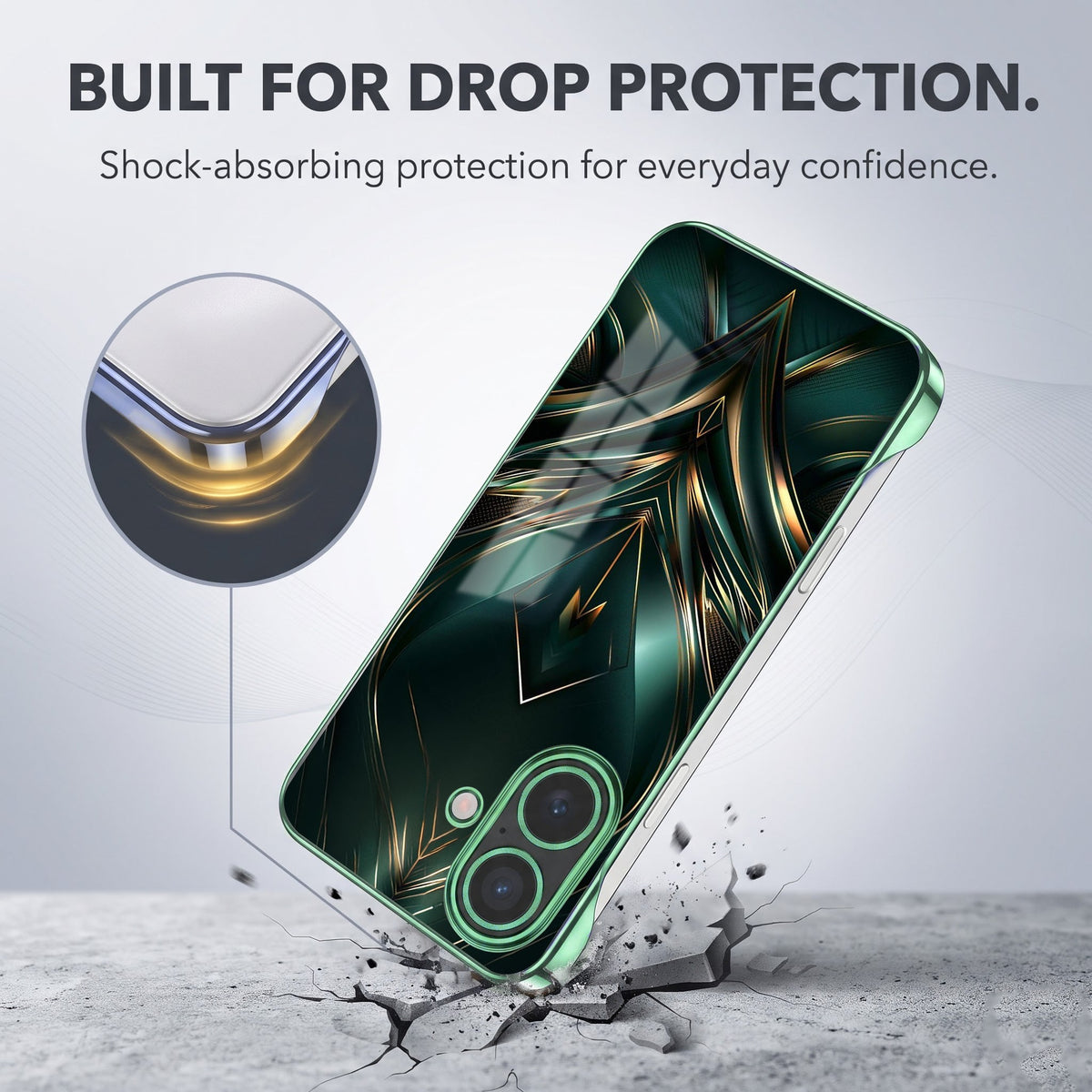 iPhone 16 Plus 5G Case Nova Green Printed  Frameless Back Case