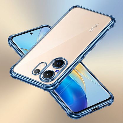 Vivo T4 Pro 5G Anti-Yellow Electroplating Transparent Airbags Case