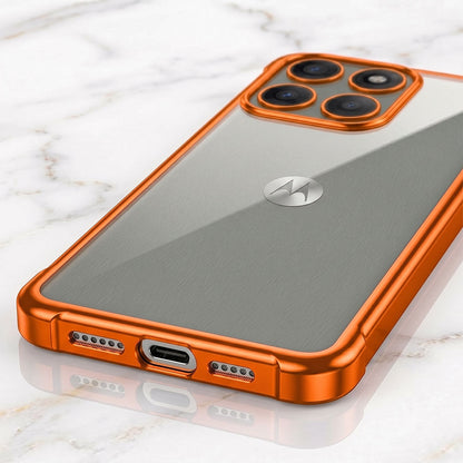 Motorola Edge 60 Pro 5G Premium Shockproof Transparent Airbag Cosmic Orange Case