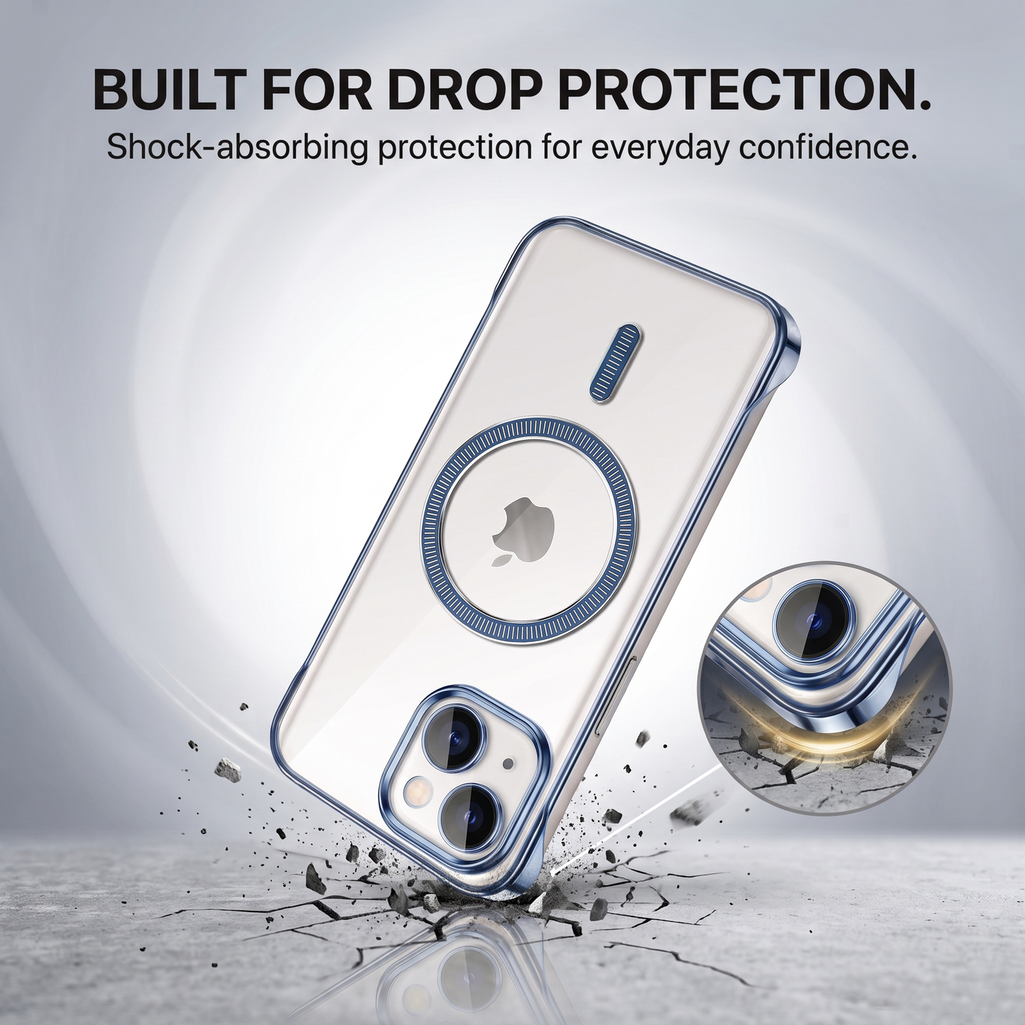 iPhone 15 Plus 5G Frameless MagSafe Shockproof Case