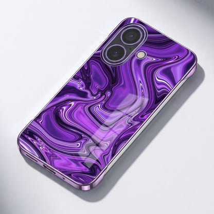 iPhone 16 Plus 5G Liquid Luxe Purple Printed  Frameless Back Case
