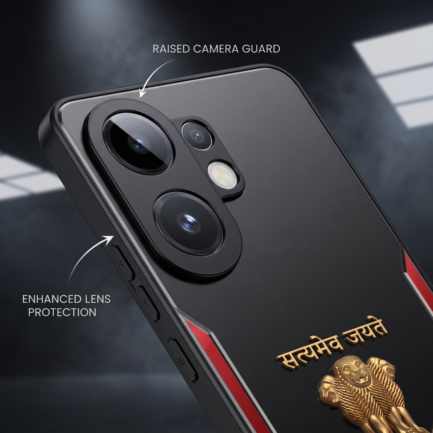 Vivo V60 5G Satyamev Jayate 3D Metal Aluminium Back Case