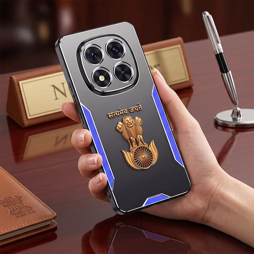 Redmi Note 14 Pro+ 5G Satyamev Jayate 3D Metal Aluminium Back Case