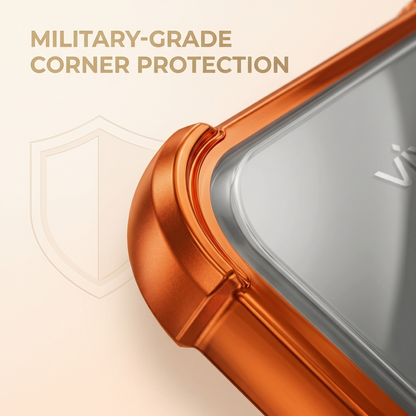 Vivo v50 5G Premium Shockproof Transparent Airbag Cosmic Orange Case