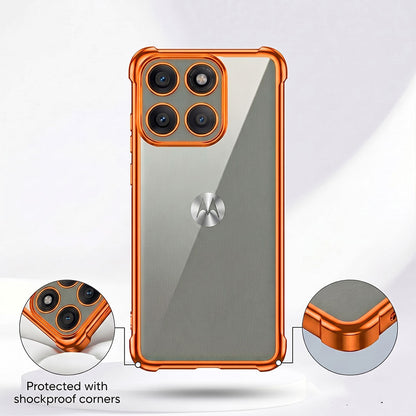 Motorola Edge 60 Pro 5G Premium Shockproof Transparent Airbag Cosmic Orange Case