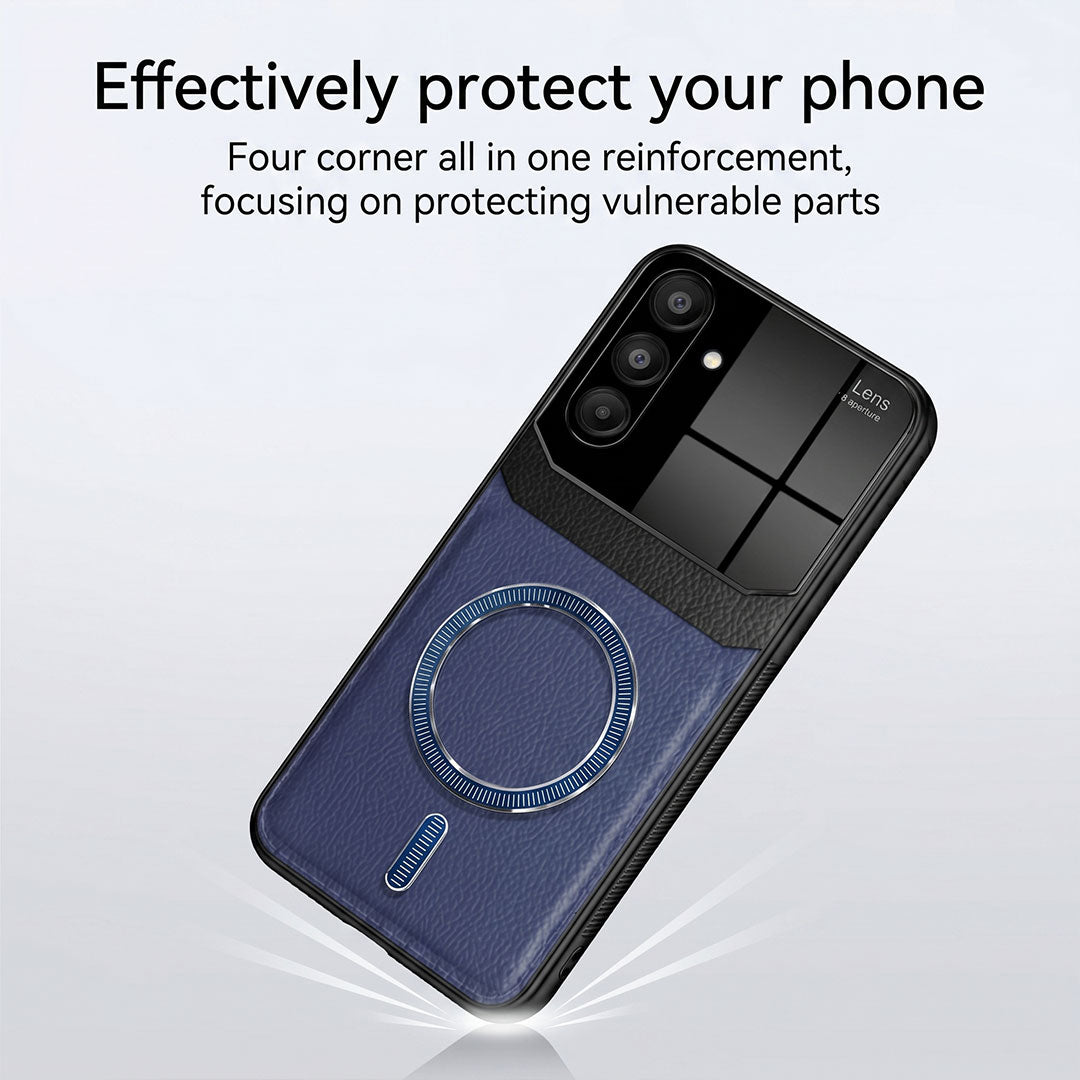 Samsung Galaxy M56 5G Premium Magsafe Magnetic Leather Lens Protective Case