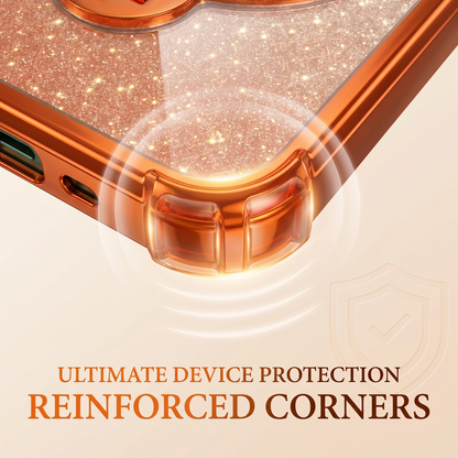 Oppo Reno 14 5G Stress Buster Wheel Rotating Shimmer Airbag Cosmic Orange Case