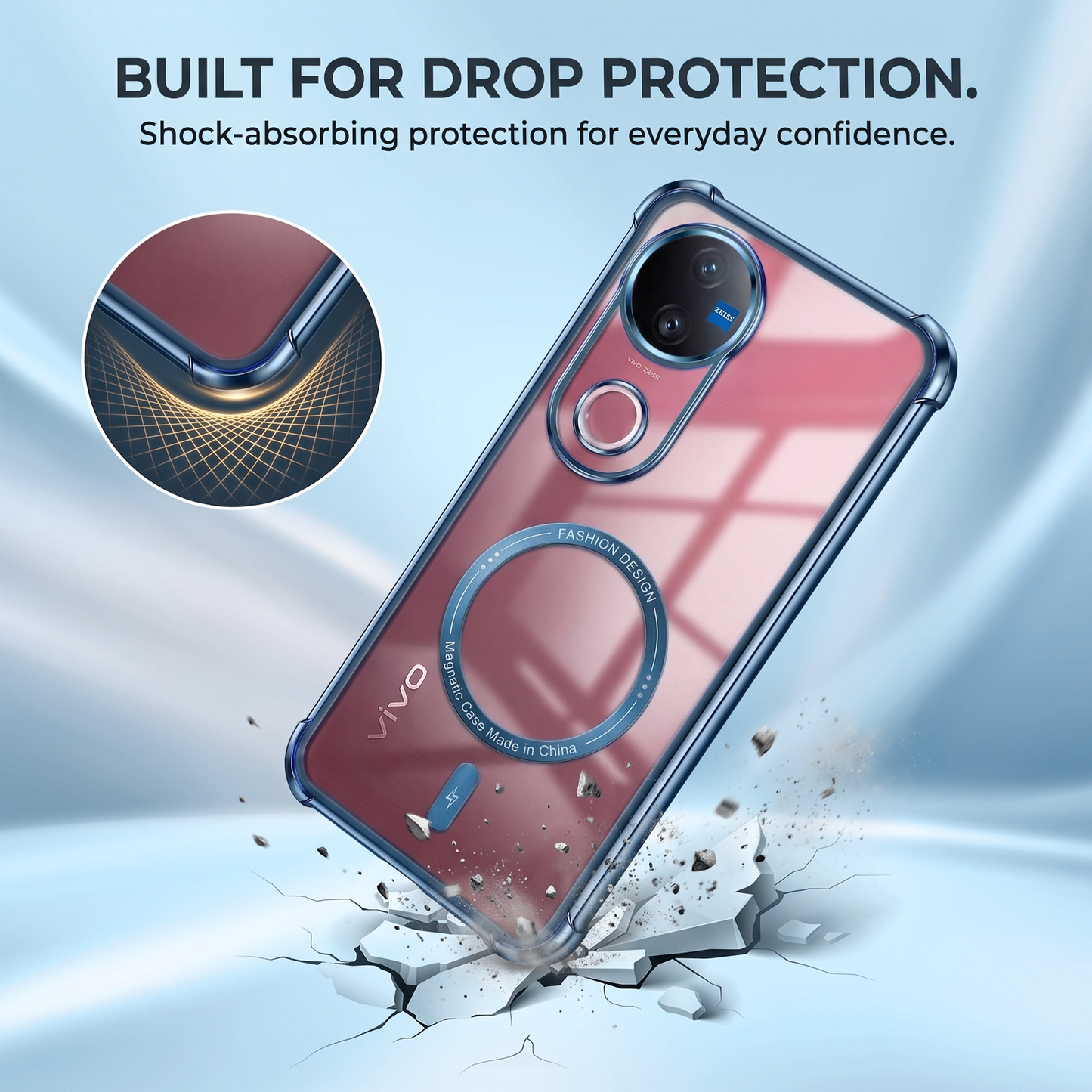 Vivo V50 5G Premium Magnetic MagSafe Shockproof Airbag Case