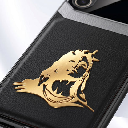 Samsung Galaxy A56 5G Mahadev 3D Gold Metal Leather Back Case