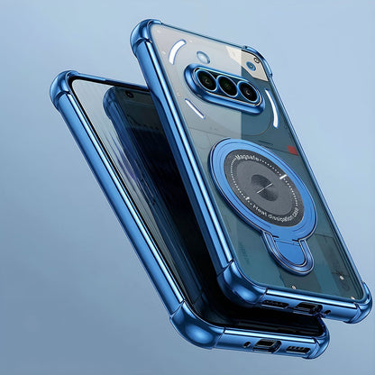 Nothing Phone 3a 5G Luxury Four Corner Invincible Bracket Ring Stand Case
