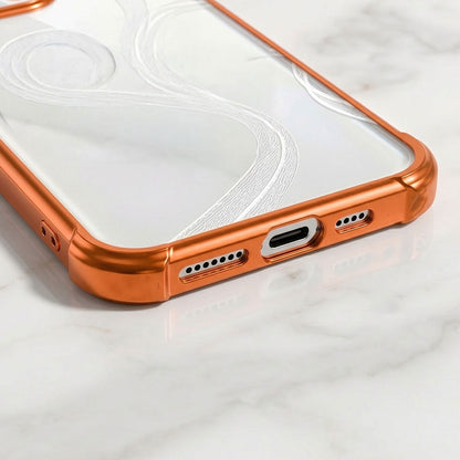 Oppo Reno 15 Pro Mini 5G Premium Shockproof Transparent Airbag Cosmic Orange Case