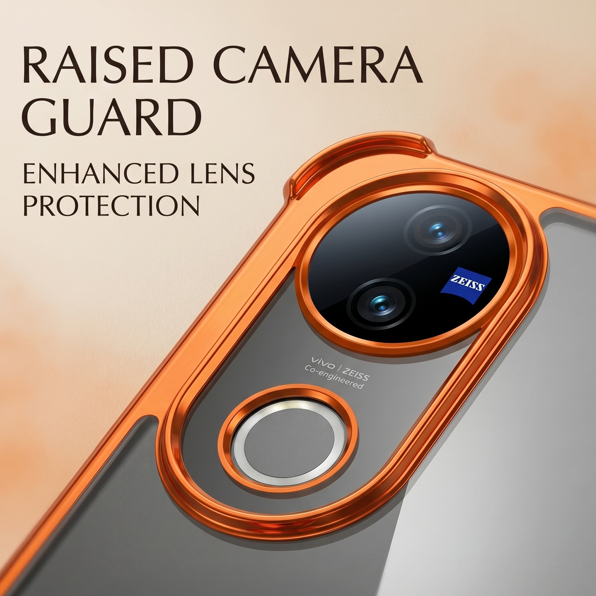 Vivo V50 5G Stress Buster Wheel Rotating Airbag Cosmic Orange Case
