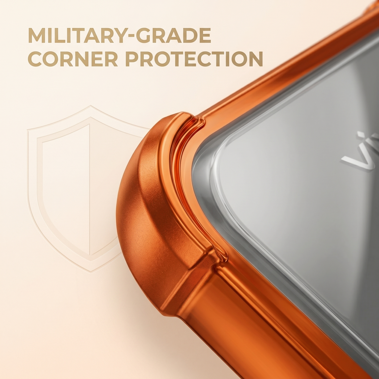 Vivo v40 Pro 5G Premium Shockproof Transparent Airbag Cosmic Orange Case
