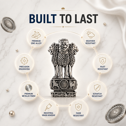Tecno Camon 50 5G Compatible Satyamev Jayate 3D Metal Emblem Sticker