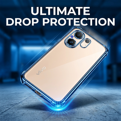 Vivo T4 Pro 5G Anti-Yellow Electroplating Transparent Airbags Case